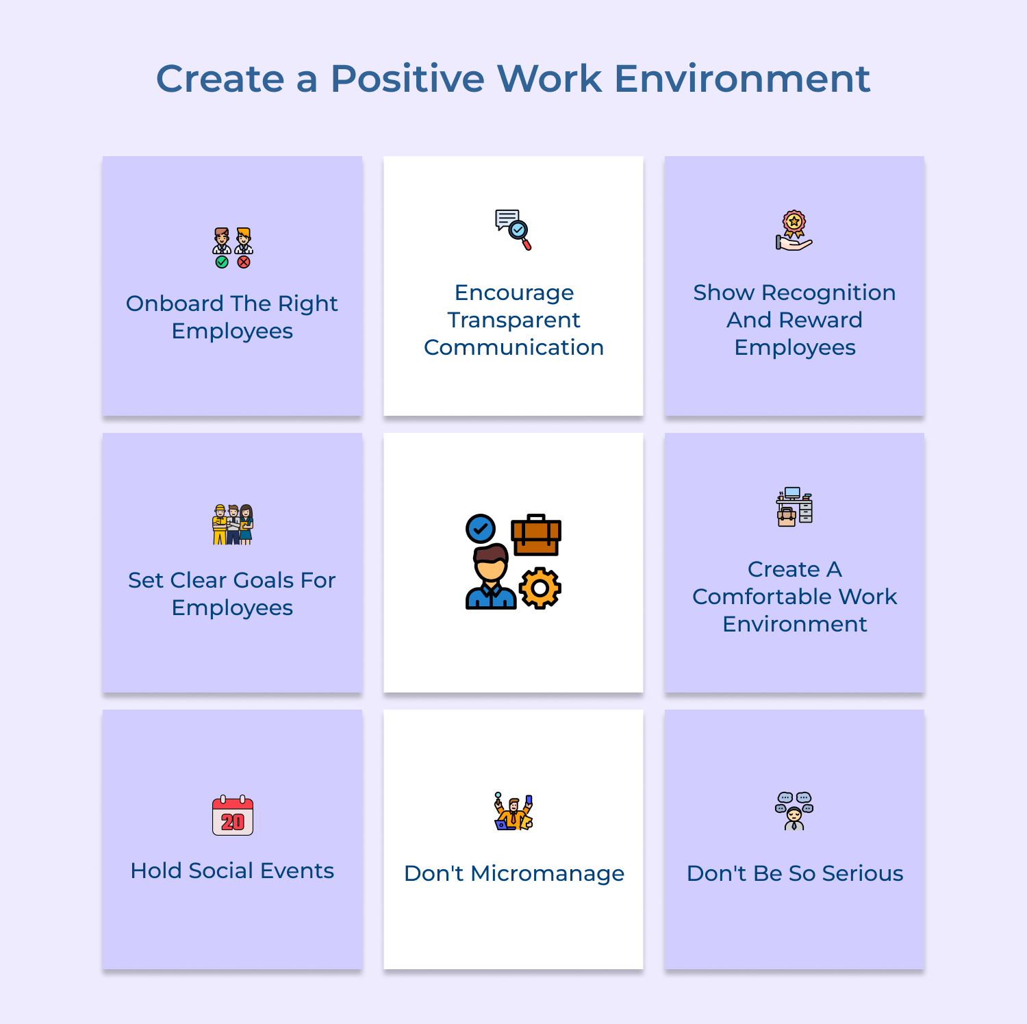 Create a positive work environment