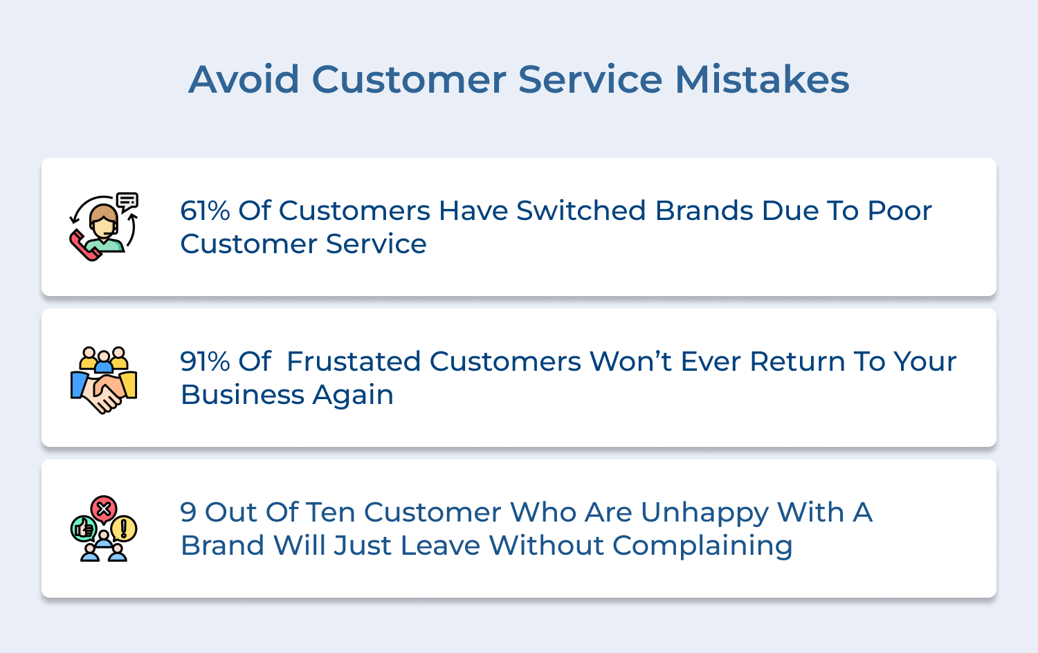 Avoid customer service mistakes