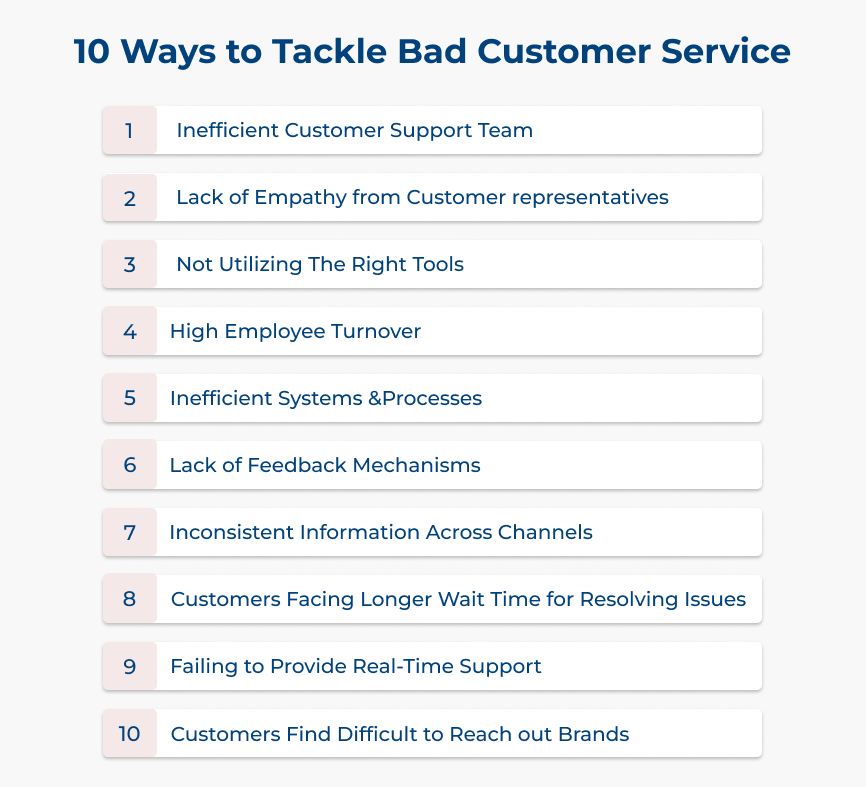 Ways to Tackle Bad Customer Experience