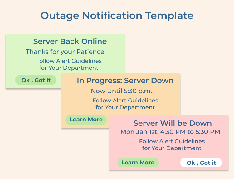 Outage Notification Template