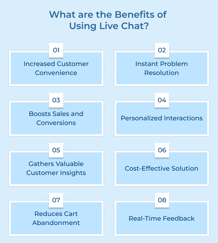 Using Live Chat Benefits 