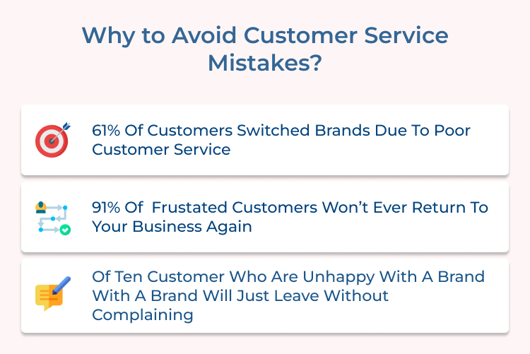 Customer Service Mistakes Avoid Why