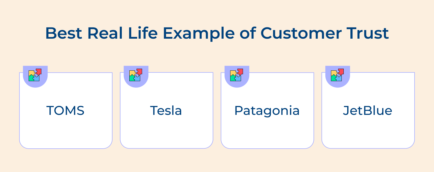 Best real life example of customer trust