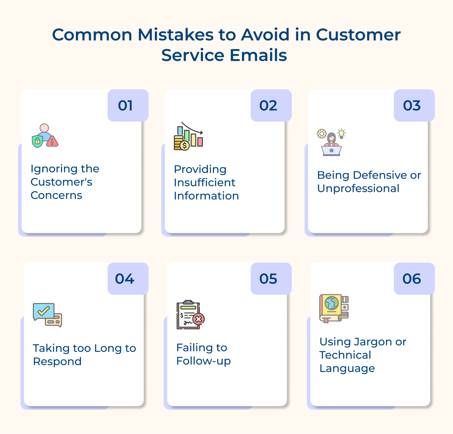 Common mistakes to avoid in customer service emails 