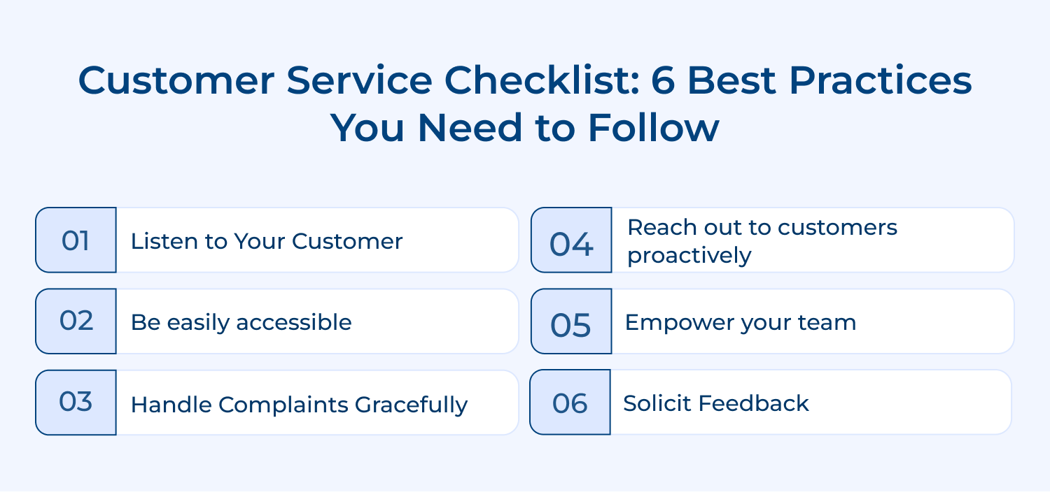 Customer Service Checklist: 6 best practices you need to follow