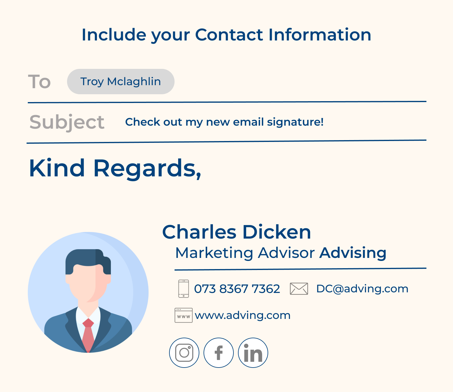 Include your contact information