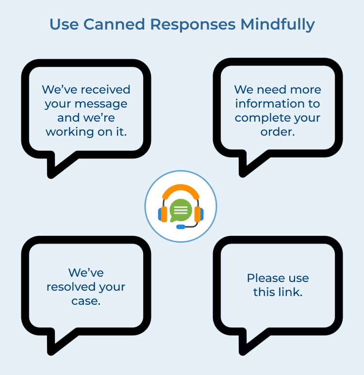 Use Canned Responses Mindfully