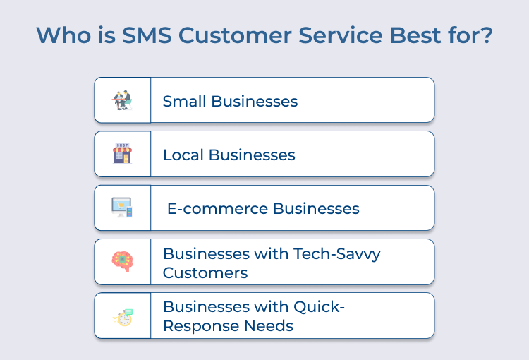 Who is SMS Customer Service Best for?