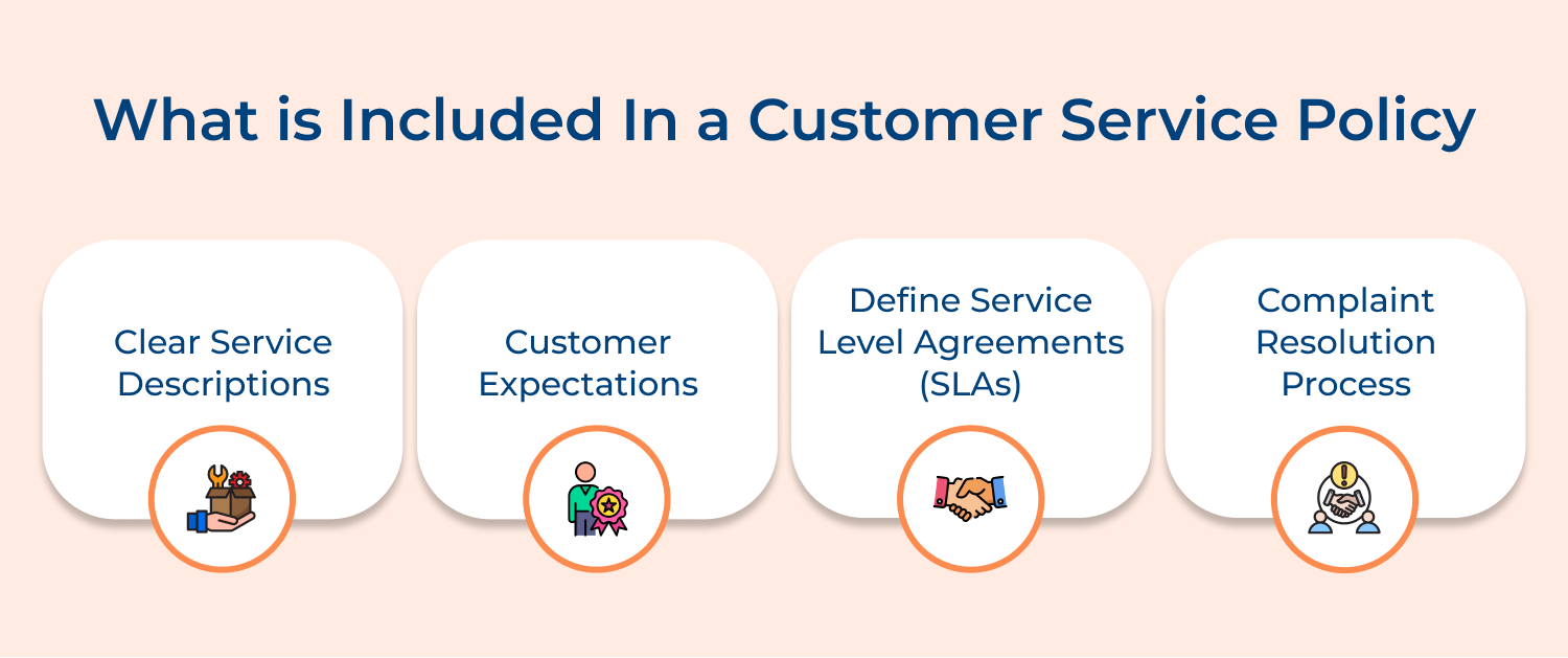 What is included in a customer service policy