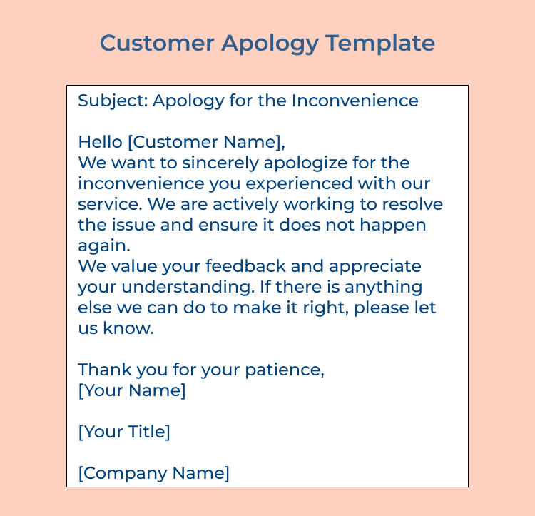 Customer Apology Template