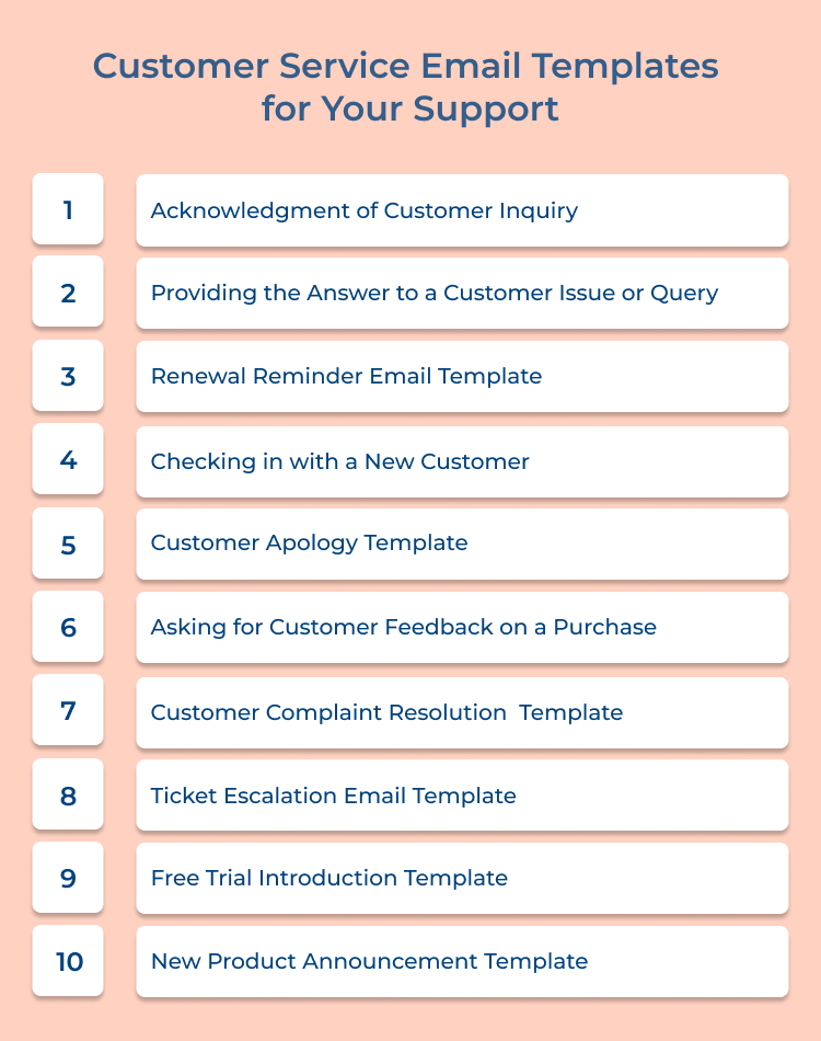 Customer Service Email Templates for Your Support
