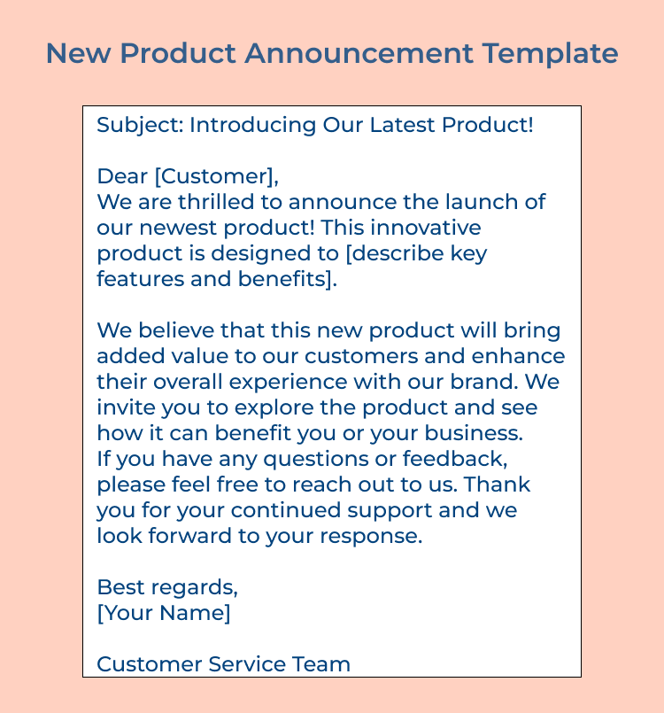 New Product Announcement Template