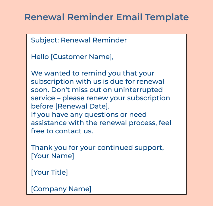 Renewal Reminder Email Template