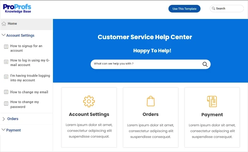 ProProfs Customer Service Knowledge Base