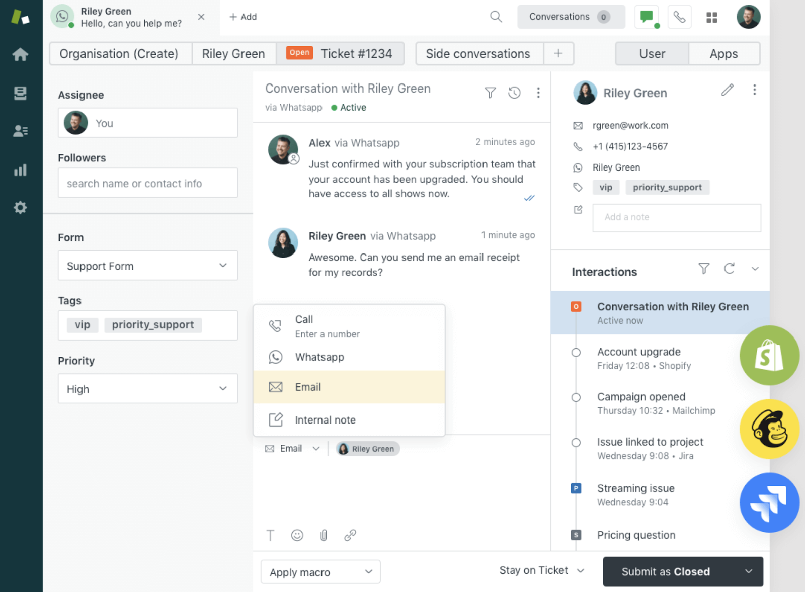 Zendesk Email Management Software