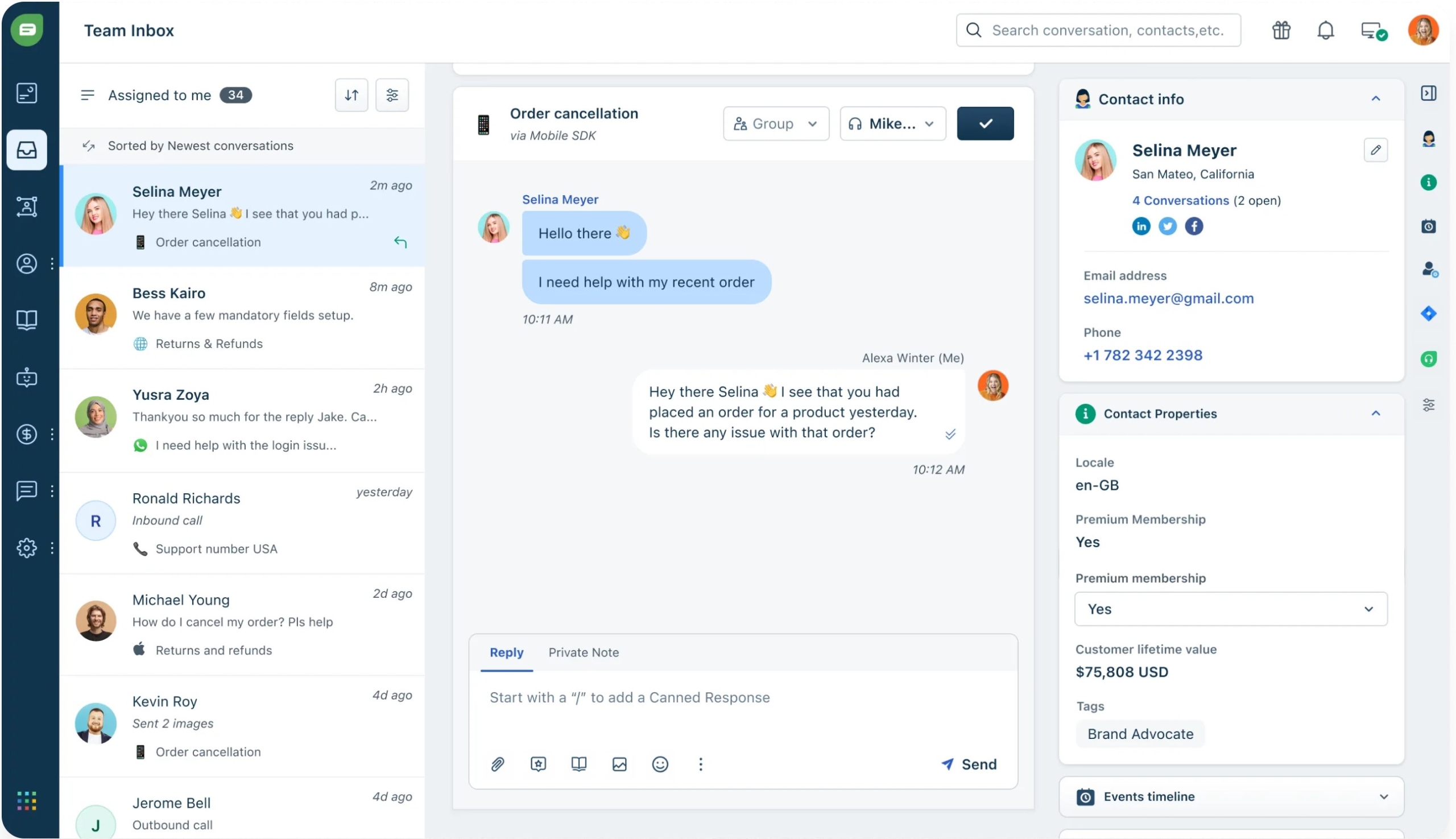 Freshchat Enterprise Live Chat Software