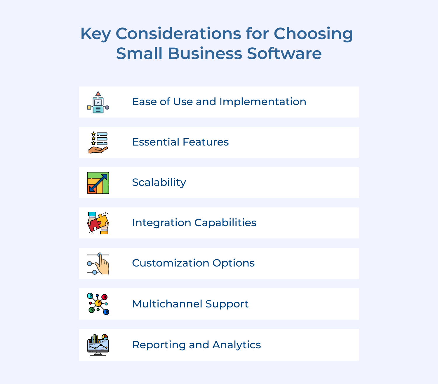 Key Considerations for Choosing Small Business Software