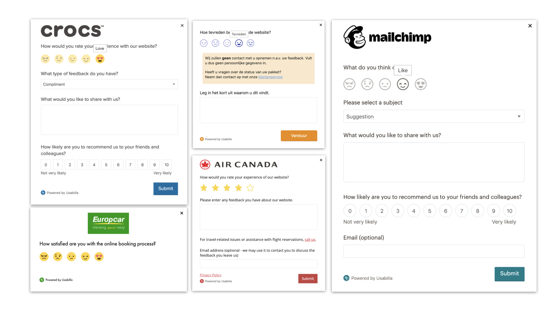 Usabilla Customer Feedback Tool
