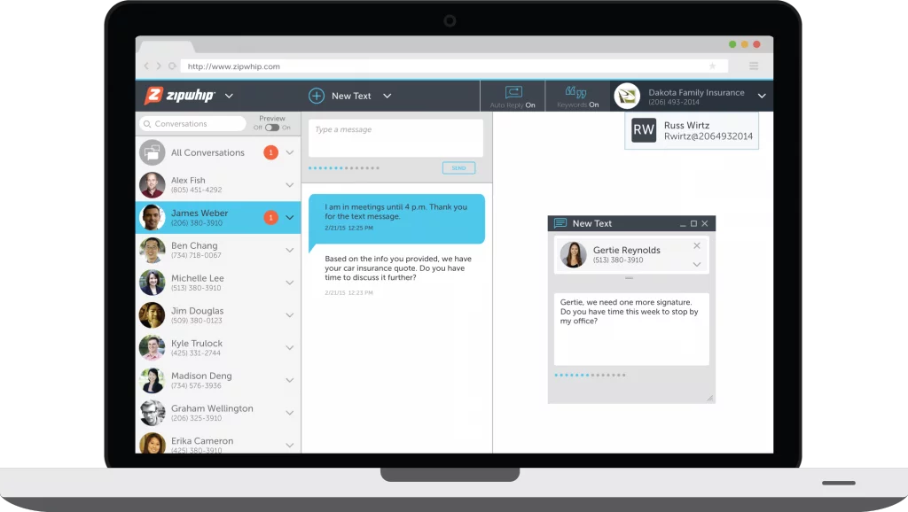 Zipwhip Business Messaging Software