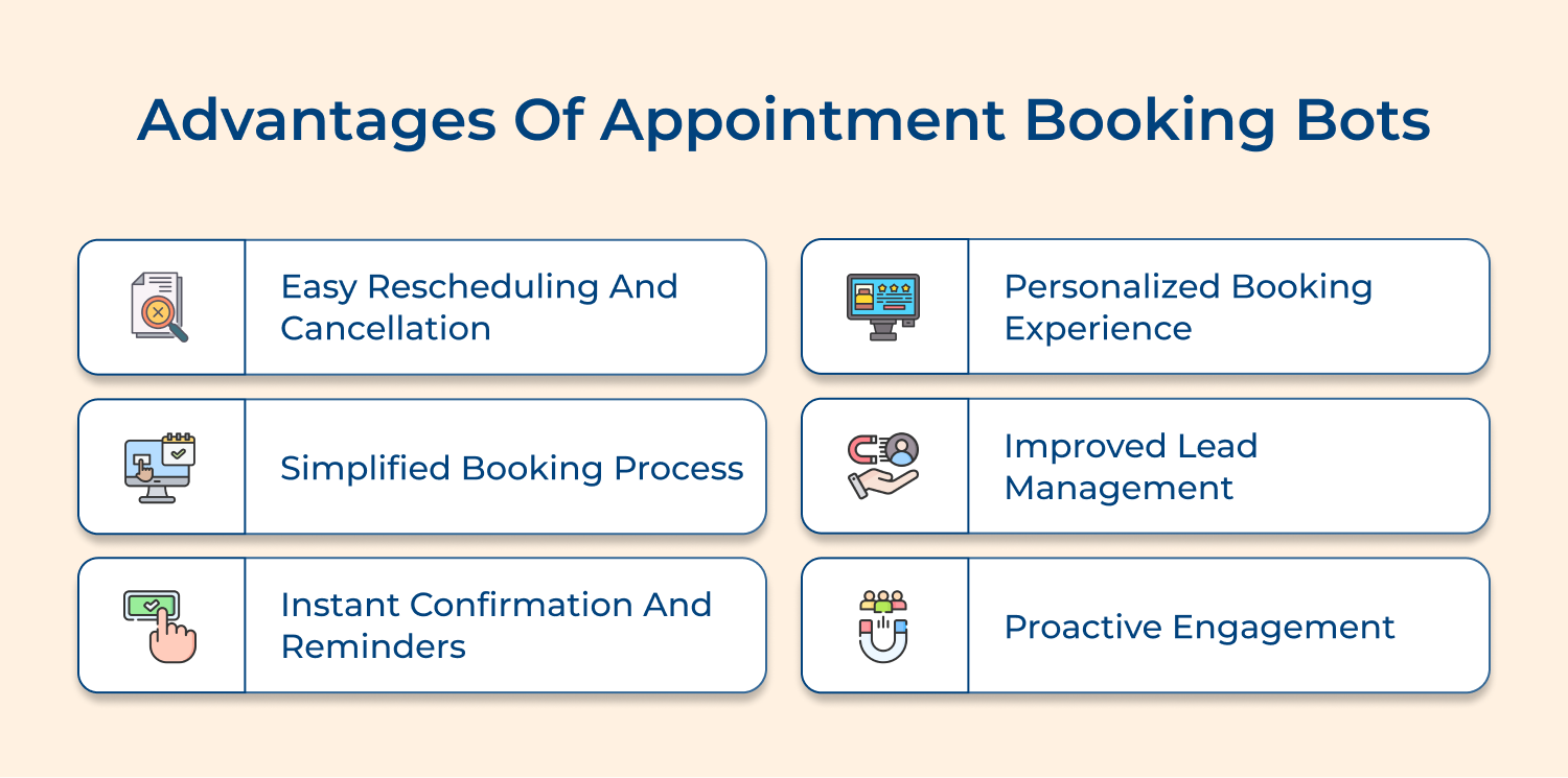Advantages of appointment booking bots
