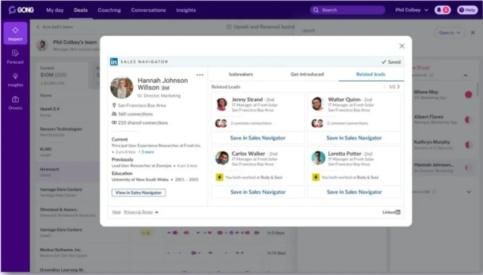 Gong Conversational Sales Software