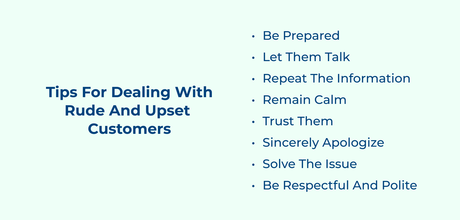 Tips for dealing with rude and upset customers