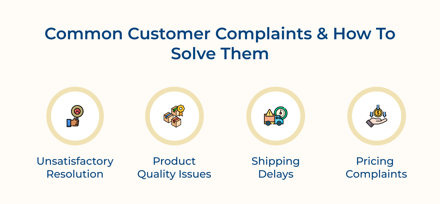 Common customer complaints & How to solve them