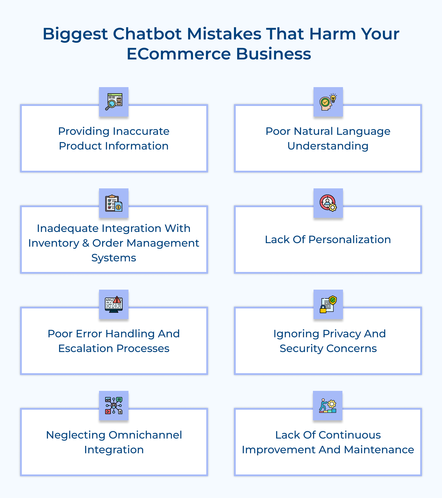 Biggest chatbot mistakes that harm your eCommerce business 