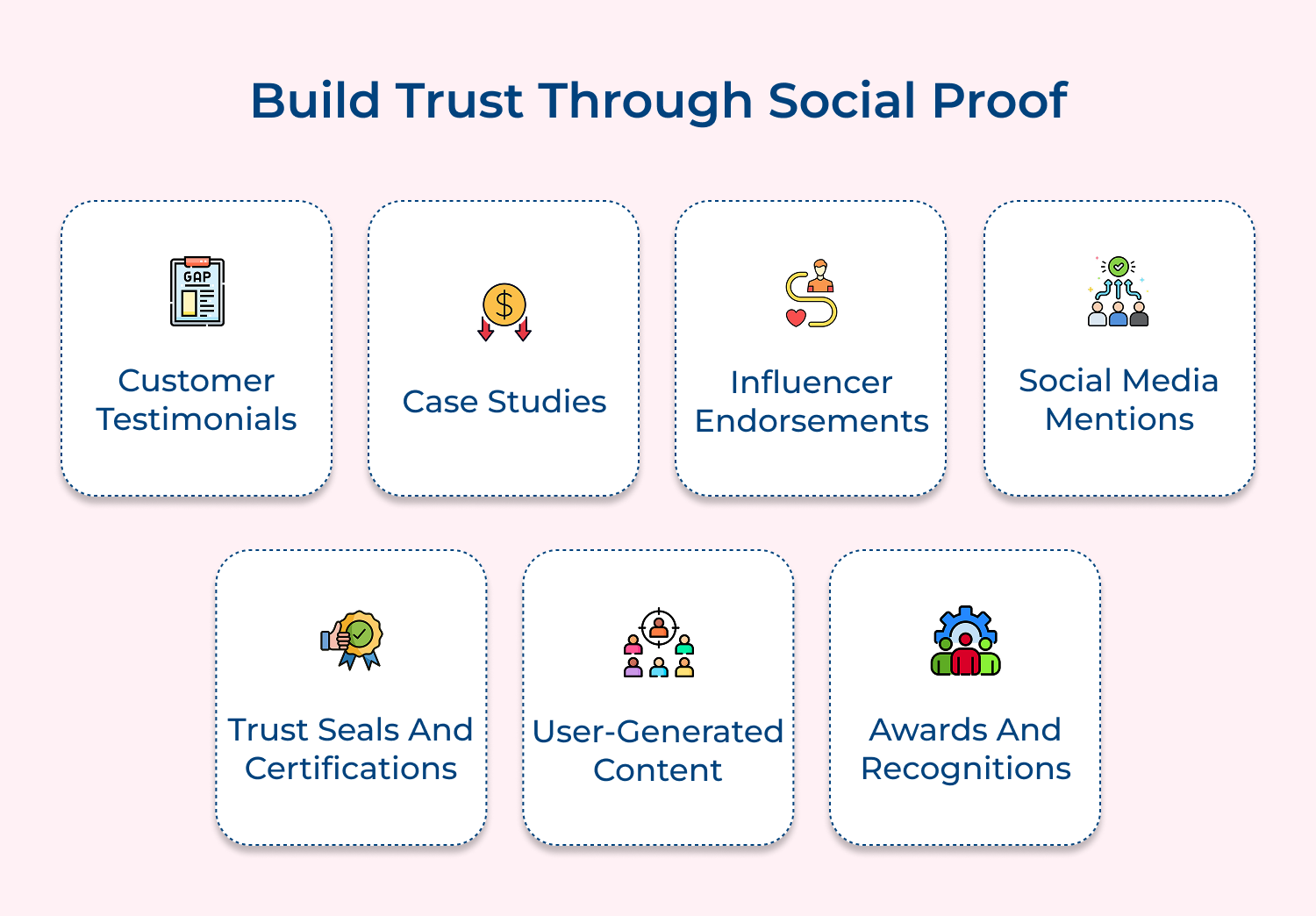 Build trust through social proof