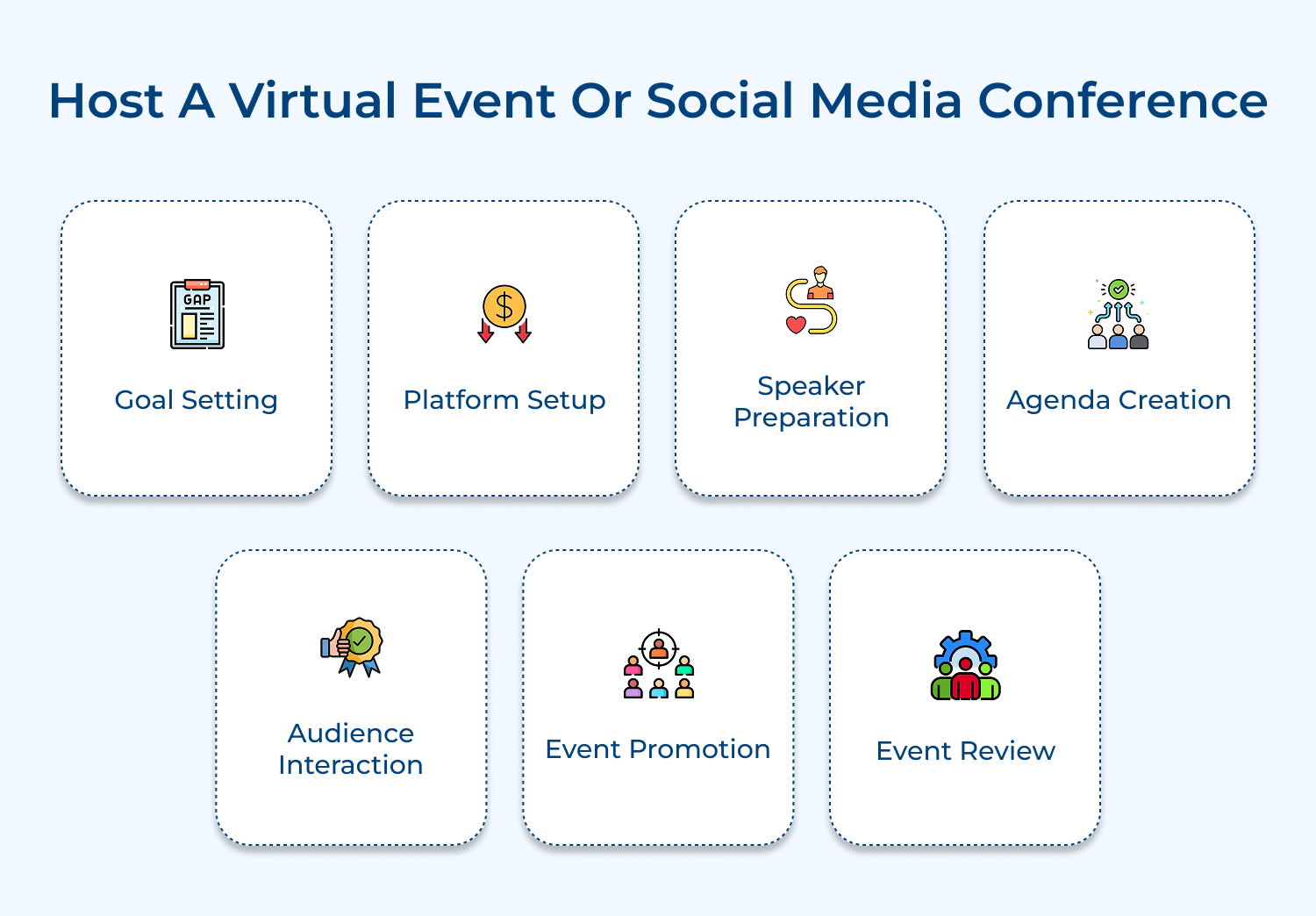 Host a virtual event or social media conference