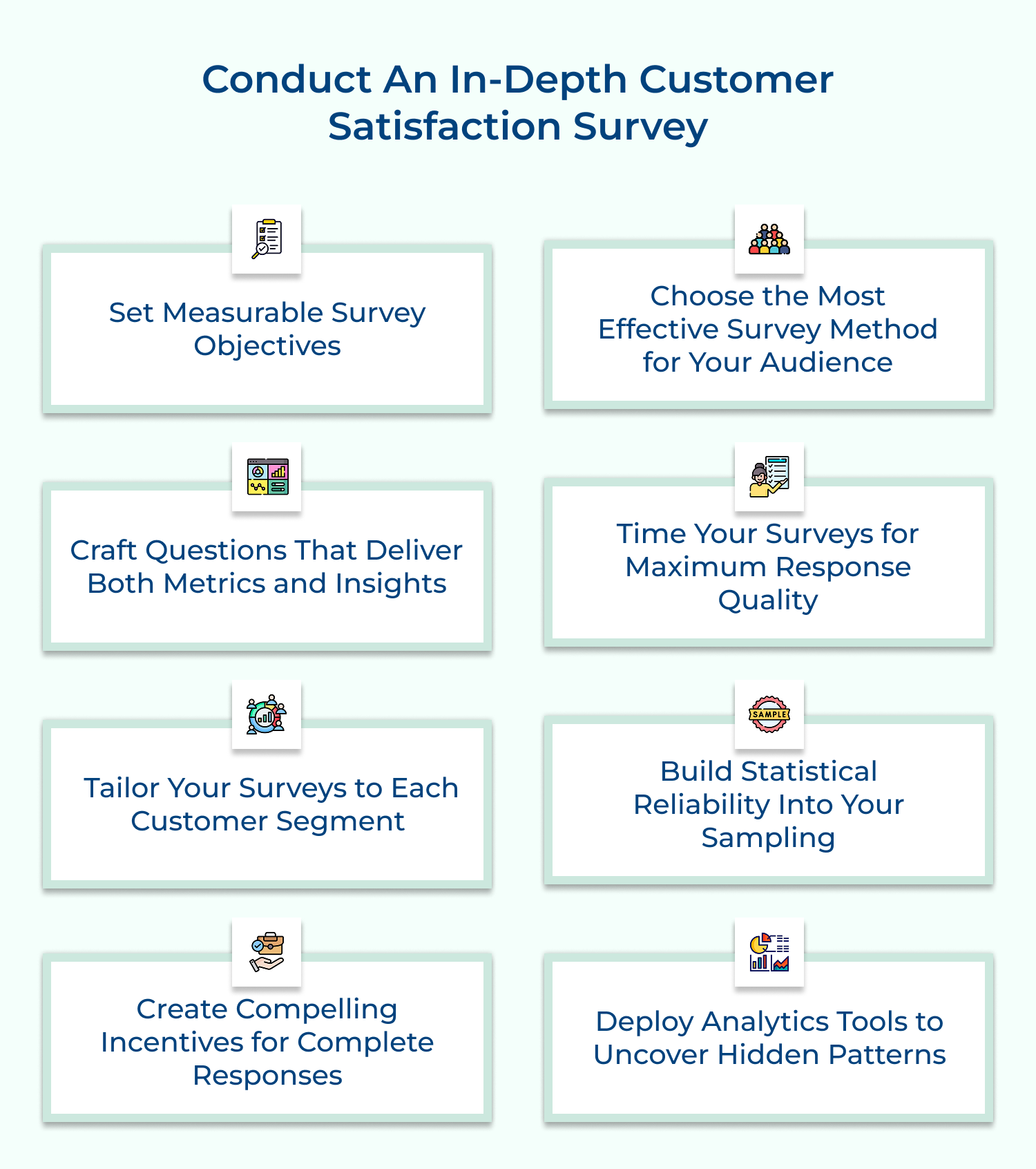 conduct an in-depth customer satisfaction survey