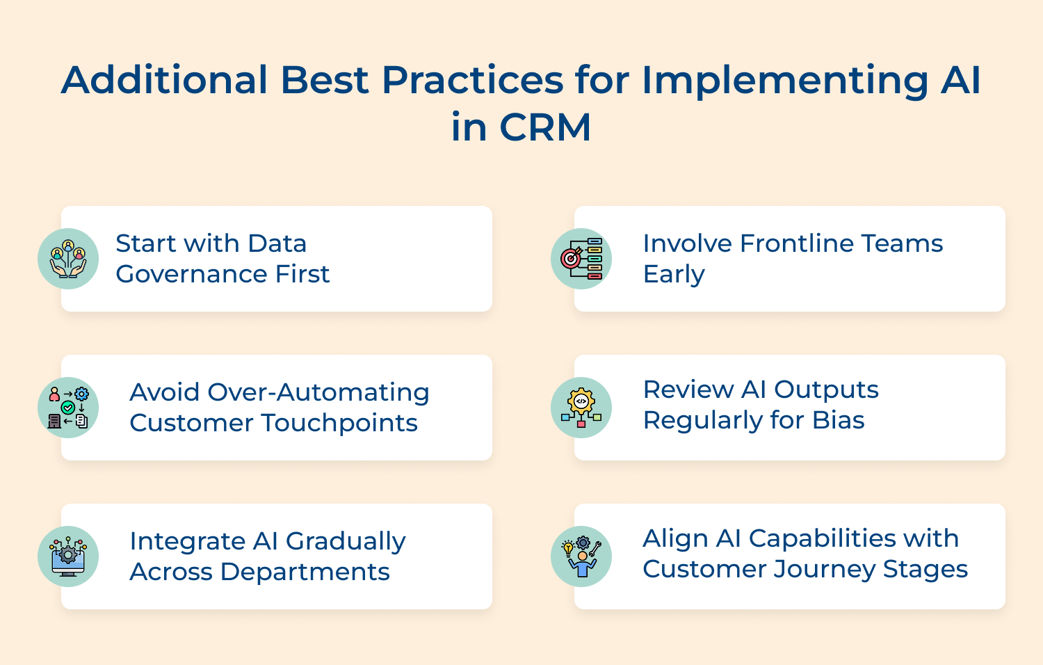 Additional Best Practices for Implementing AI in CRM