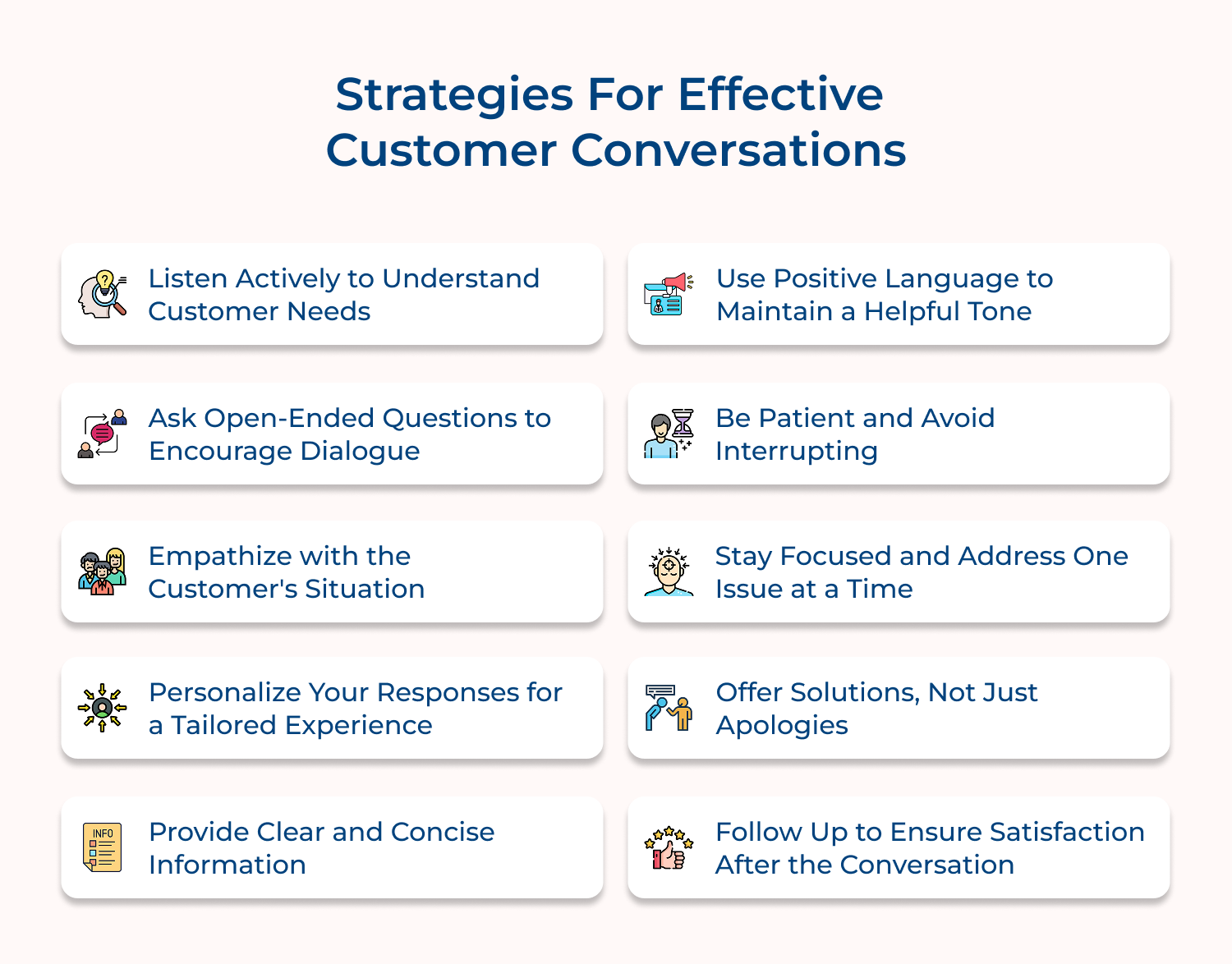 Strategies for effective customer conversations