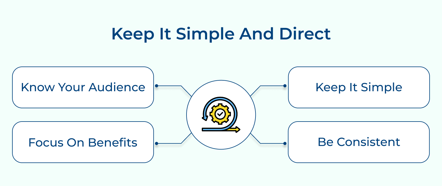 Keep it simple and direct