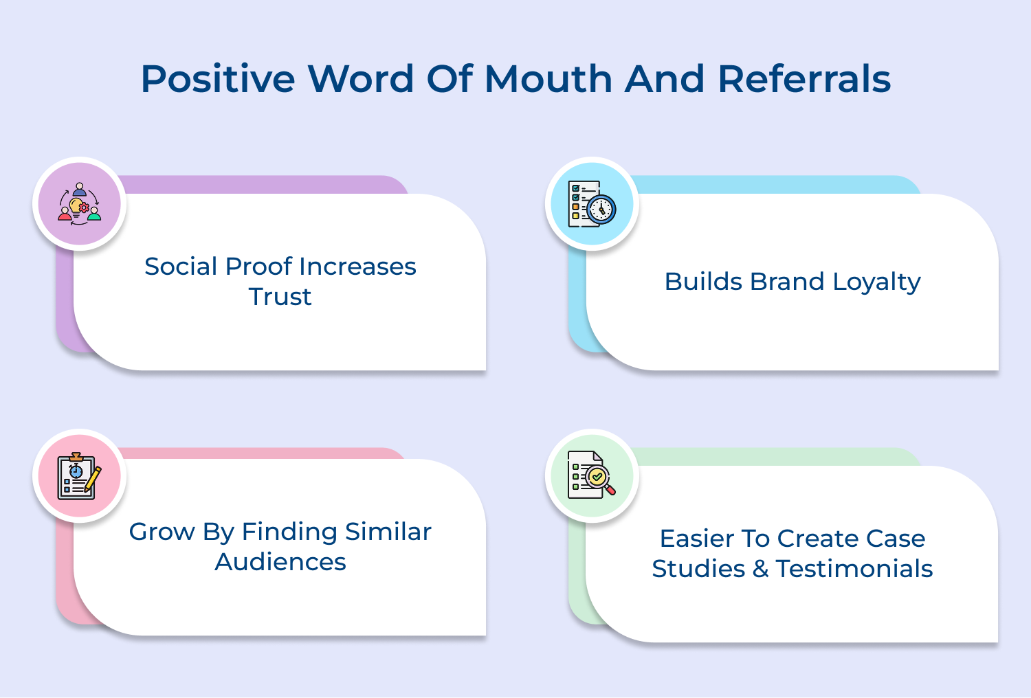 Positive word of mouth and referrals